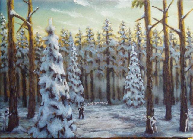 Dan ATTOE Wood nymphs and officer, 2005