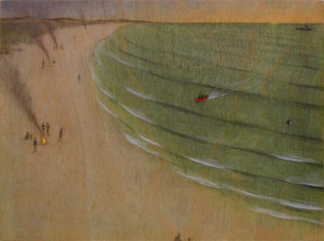 Chris BALLANTYNE Untitled (beach with bonfires), 2005
