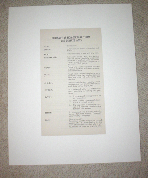 Dean SAMESHIMA Glossary #1 (with annotations by Bernard Bertrund), 2006, Print