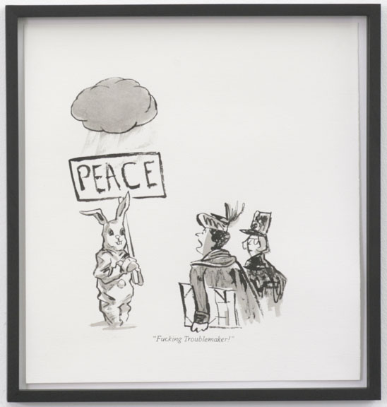 Dan COLEN Fucking Trouble Maker (Peace, Bunny Suit), 2006