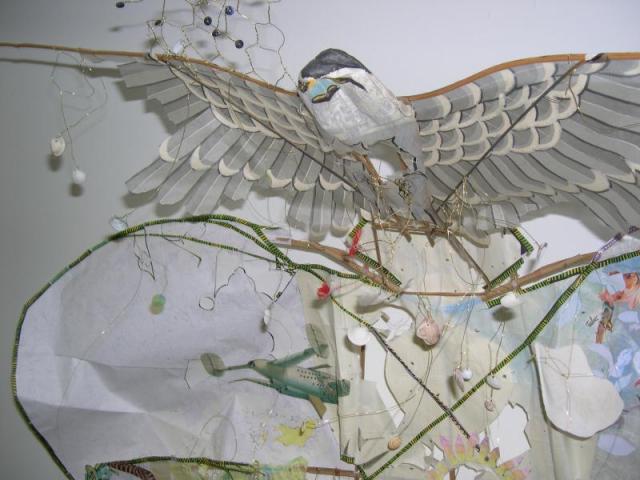 Elliott Hundley detail of Lure (2004)