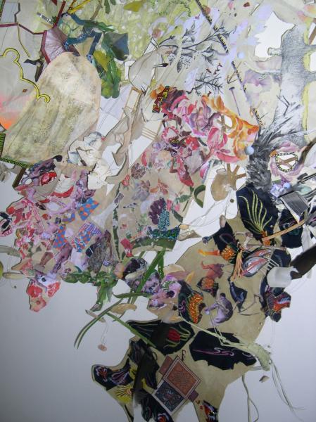 Elliott Hundley detail of Lure (2004)