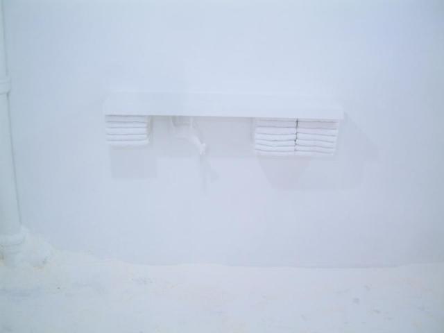 Terence KOH Untitled 12 (3 STACKS OF TOWELS AND A WHITE HORSE) (2003)