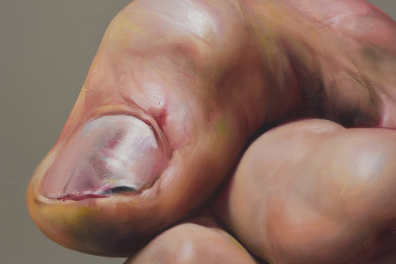 Untitled, Top of Fist on Gray (detail)