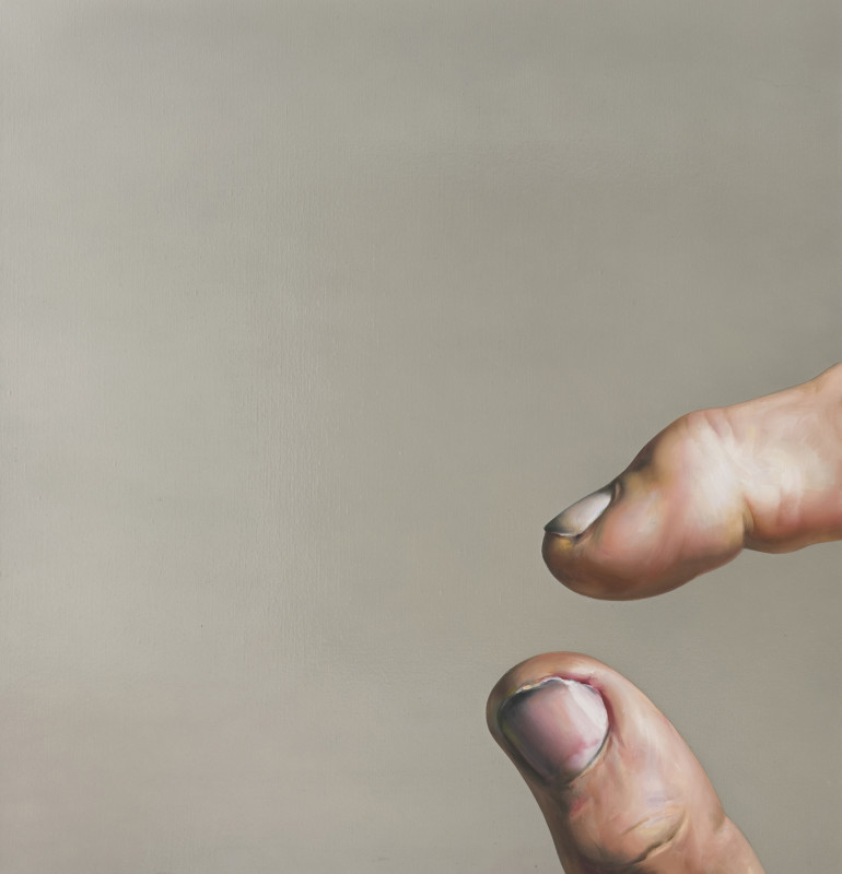 Untitled, Fingers in Corner on Gray