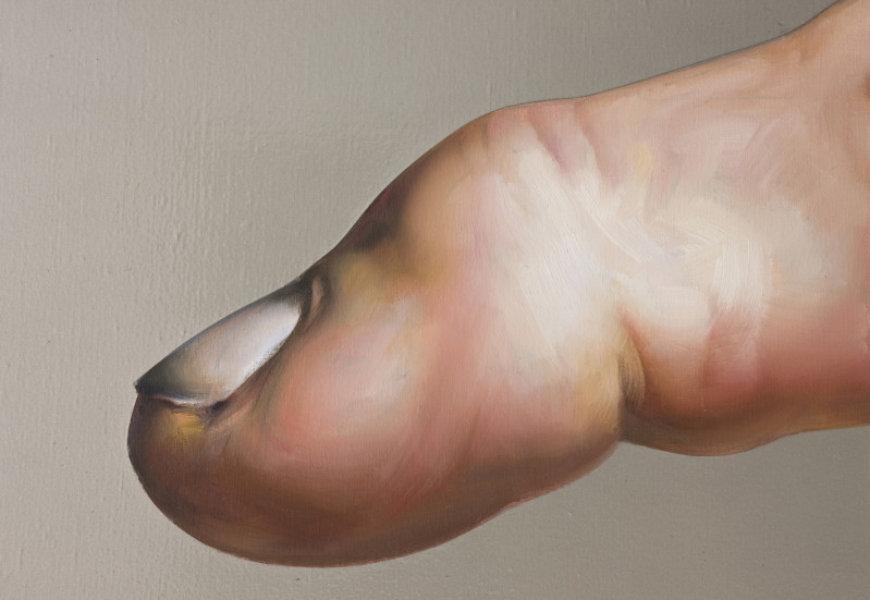 Untitled, Fingers in Corner on Gray (detail)