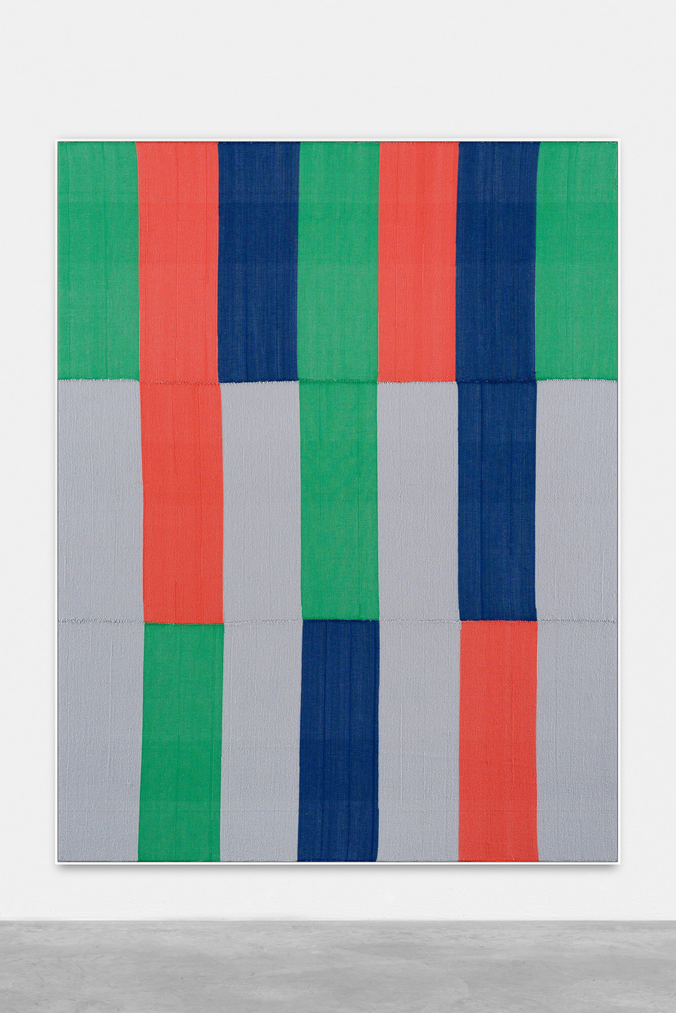 Brent Wadden, Untitled (Striped bars, Red, Green, Blue, Gray), 2015 Brent Wadden, Untitled (Striped bars, Red, Green, Blue, Gray), 2015