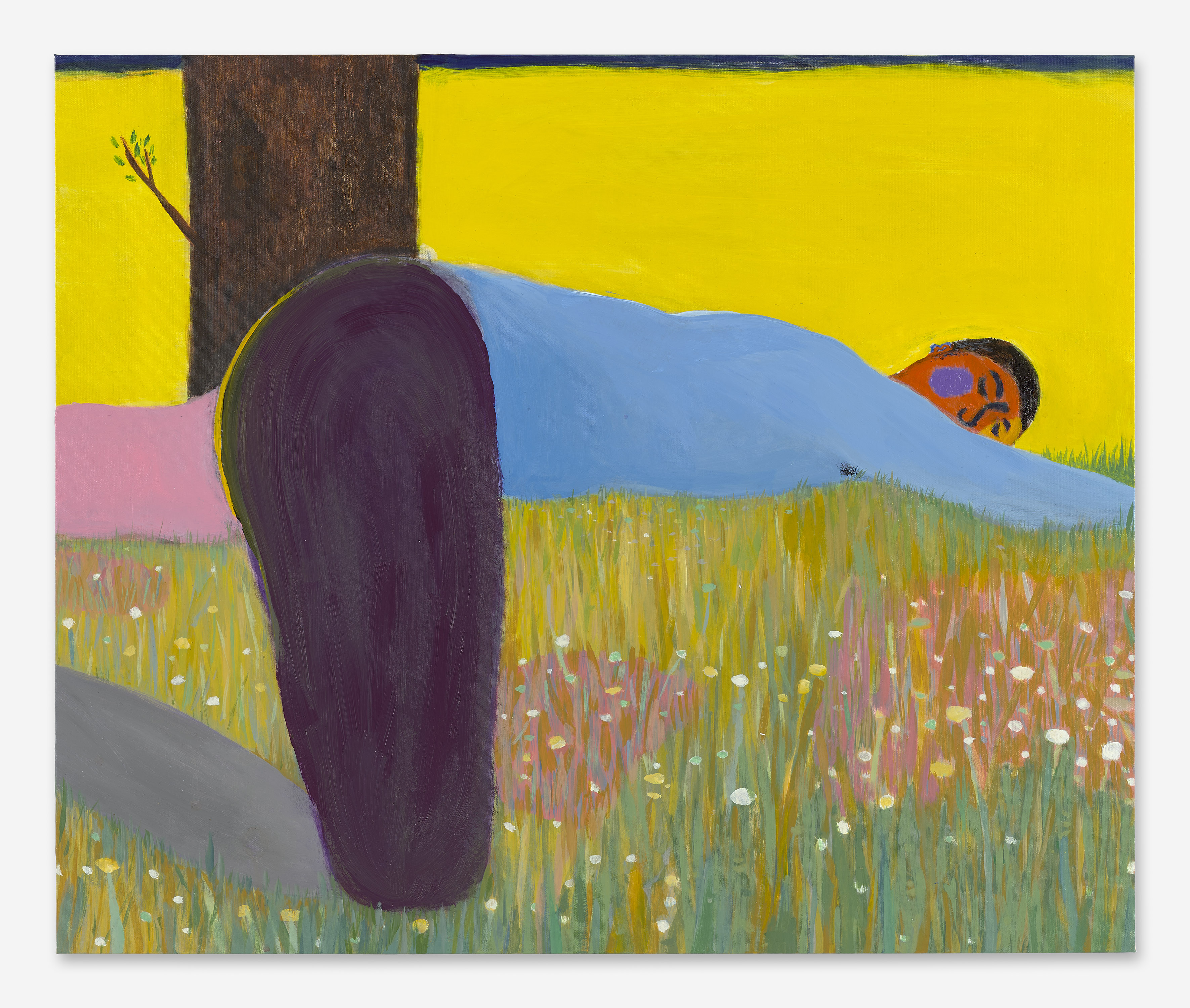 Shota Nakamura, a sleeping guy in meadow (yellow), 2021 Shota Nakamura, a sleeping guy in meadow (yellow), 2021